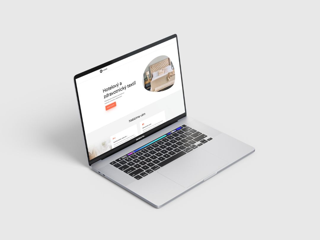 Landing page — B2B textil